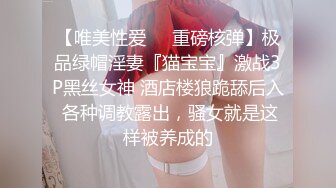 【唯美性爱❤️重磅核弹】极品绿帽淫妻『猫宝宝』激战3P黑丝女神 酒店楼狼跪舔后入 各种调教露出，骚女就是这样被养成的