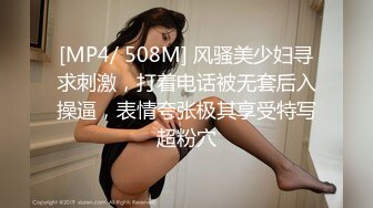 [MP4/ 508M] 风骚美少妇寻求刺激，打着电话被无套后入操逼，表情夸张极其享受特写超粉穴